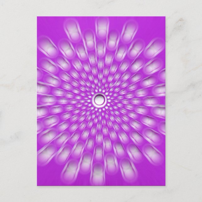 Purple Starburst - Mandala - postal de amor (Anverso)