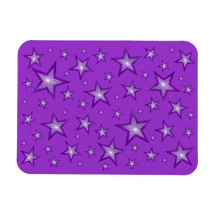 Purple Stars imán flexible morado