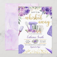 Purple Stock la invitación a la ducha de novia en 