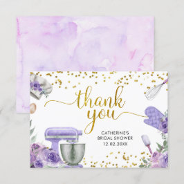 Purple Stock la tarjeta de agradecimiento a la coc