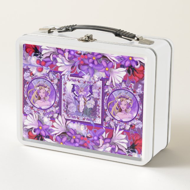 Purple Sun Fairy Metalizado Lunch Box (Anverso)