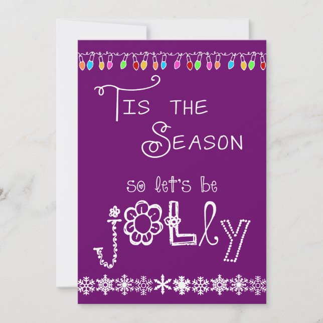 Purple Tis, la invitación a la fiesta de Navidad (Anverso)