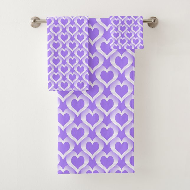 Purple White Hearts Pattern (In situ)