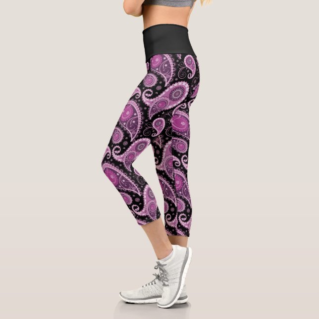 PurplePaisley Capri Leggings (Izquierda)