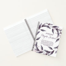 Púrpura acuarela deja un diario de oraciones perso