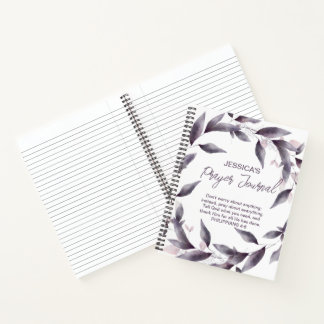 Púrpura acuarela deja un diario de oraciones perso