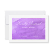 Púrpura acuarela RSVP