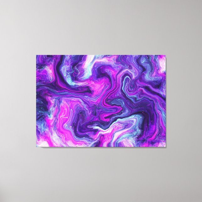 Púrpura, azul, arte de fluido rosa (Anverso)