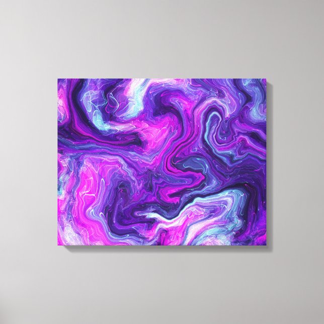 Púrpura, azul, arte de fluido rosa (Anverso)