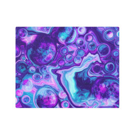 Púrpura, azul, arte de líquido de mármol rosa