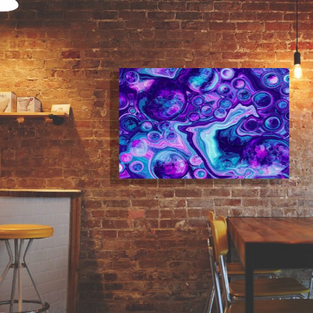 Púrpura, azul, arte de líquido de mármol rosa (Subido por el creador)