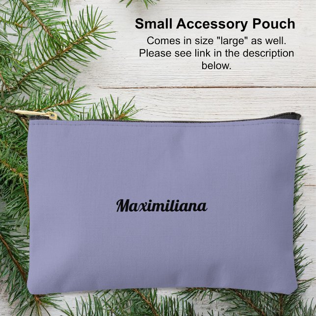 Púrpura - Bolsa accesoria pequeña sólida (Small Accessory Pouch - Purple - Solid by Leapfroglisics Shop)