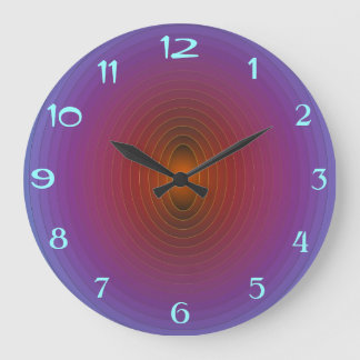 Púrpura brillante/Aqua> reloj de pared con patrone
