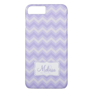 Púrpura chevron con estampado iPhone 7 más funda