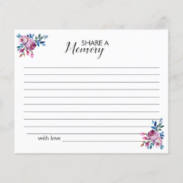 Púrpura Compartir una memoria, simple tarjeta fune