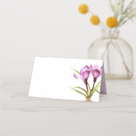 Púrpura crocus acuarela arte tarjetas de visita
