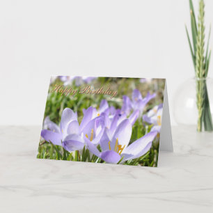 Púrpura Crocus - Personalizar de la tarjeta de cum