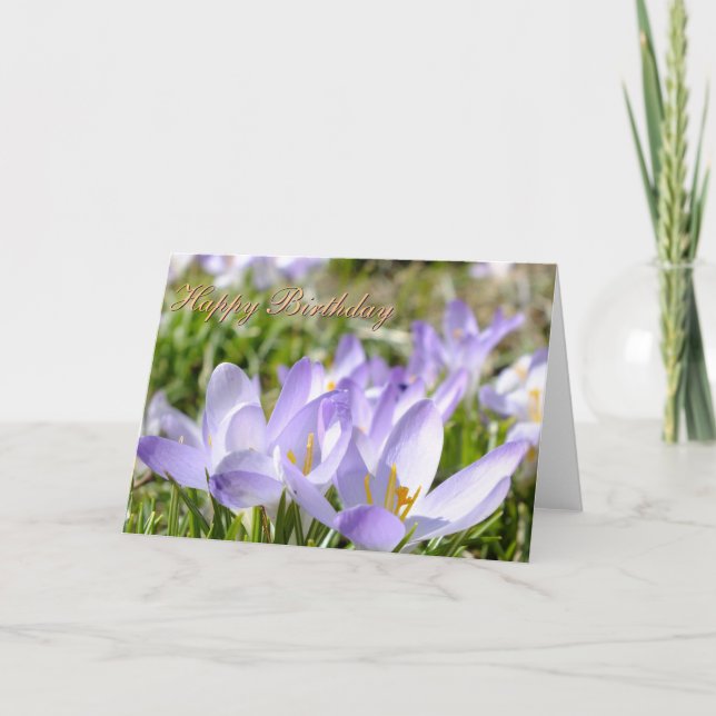 Púrpura Crocus - Personalizar de la tarjeta de cum (Anverso)