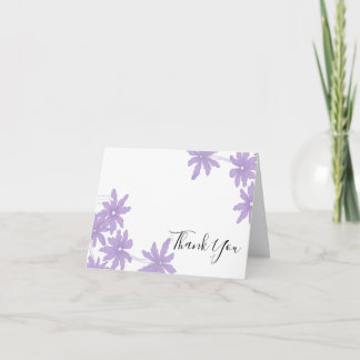Púrpura Daisies Bridesmaid Gracias Tarjeta De Nota