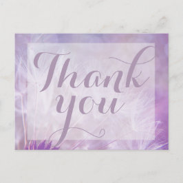 Púrpura Dandelion Gracias postal