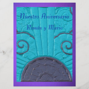 Púrpura de Invitación - de Nuestro Aniversario -