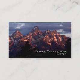 Púrpura de la tarjeta de Tetons del negocio