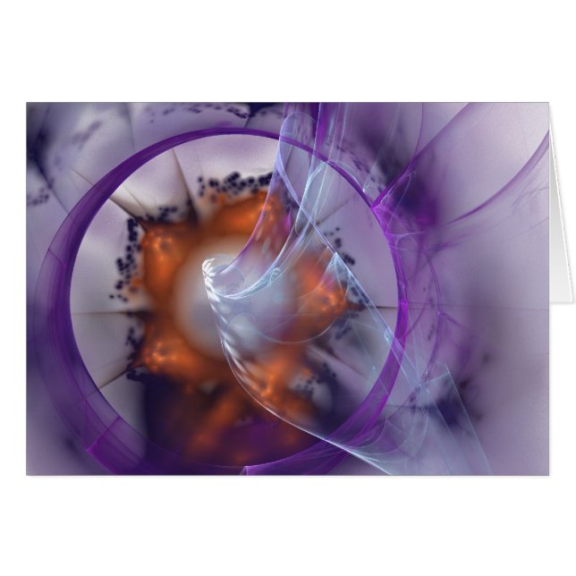 Púrpura de la tarjeta del fractal (Anverso (Horizontal))