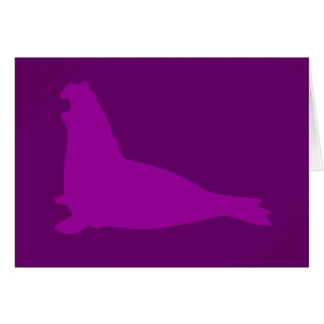 Púrpura de la tarjeta del sello de elefante (Anverso (Horizontal))