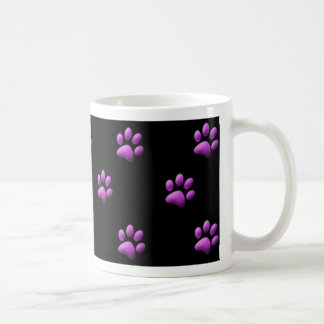 Púrpura de la taza de la impresión de la pata en