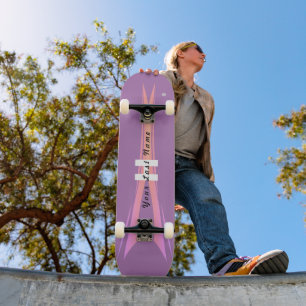 Púrpura de patineta con HAMbyWG rosa