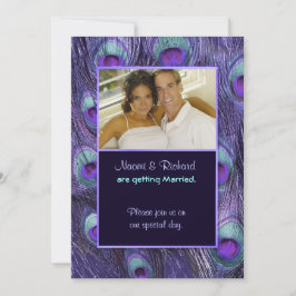 Púrpura de plumas de pavo real - Invitación a la b