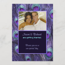 Púrpura de plumas de pavo real - Invitación a la b