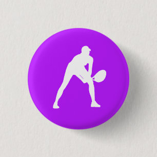 Púrpura del botón de la silueta del tenis