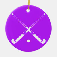 Púrpura del ornamento de la silueta del hockey
