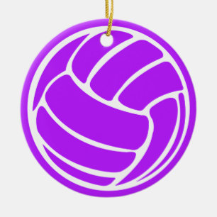 Púrpura del ornamento de la silueta del voleibol