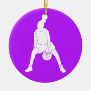 Púrpura del ornamento w/Name de la silueta del