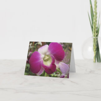 Púrpura Dendrobium Orchid Gracias Tarjeta