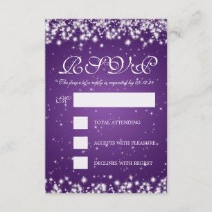 Púrpura elegante de la chispa del invierno de RSVP