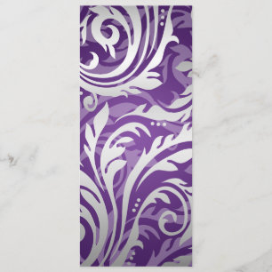 Púrpura elegante del Flourish de Swirly del menú