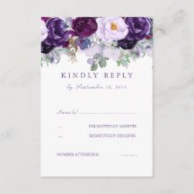 Púrpura Floral RSVP