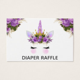 Púrpura Floral Unicornio Princesa Diaper Raffle