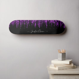 Púrpura Gradiente Personalizado Nombre Skateboard