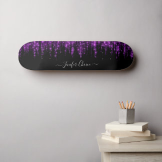 Púrpura Gradiente Personalizado Nombre Skateboard