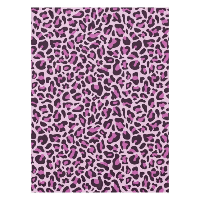 Púrpura Leopardo Imprimir mantel (Anverso)