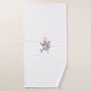 Púrpura-magenta, Naranja Reddish, toalla de baño d