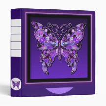 Púrpura mariposa 31 3 Binder de anillo