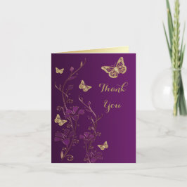 Púrpura, Mariposa de Oro, Tarjeta de Nota de Agrad