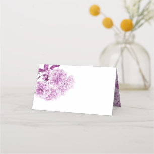 Púrpura mauve flor floral carpa tarjetas de plaza