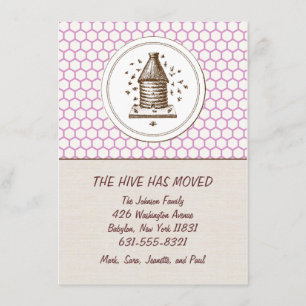 Púrpura móvil de la colmena el   de la invitación