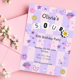 Púrpura Música Pop Tween Invitación al cumpleaños 